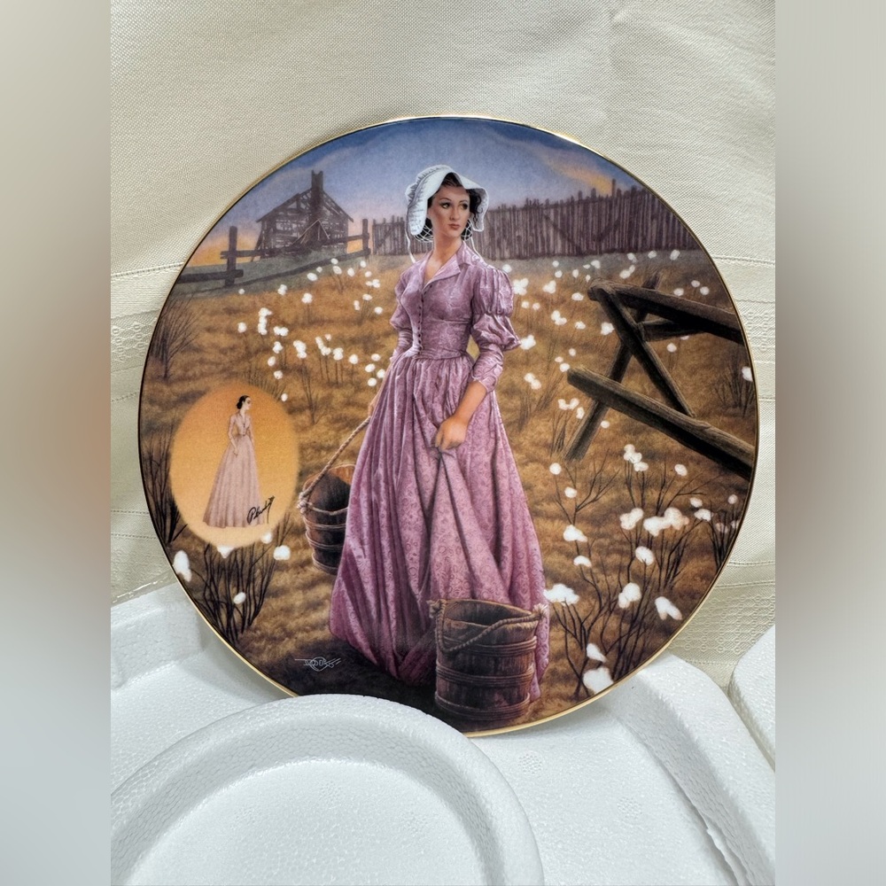 Gone with the Wind Collector Plate “Costuming of a Legend” Orchid percale dress